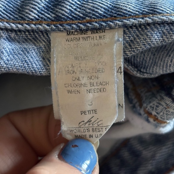 Vintage 80s/90s Chic Blue Acid Wash Women Jeans - Picture 5 of 6